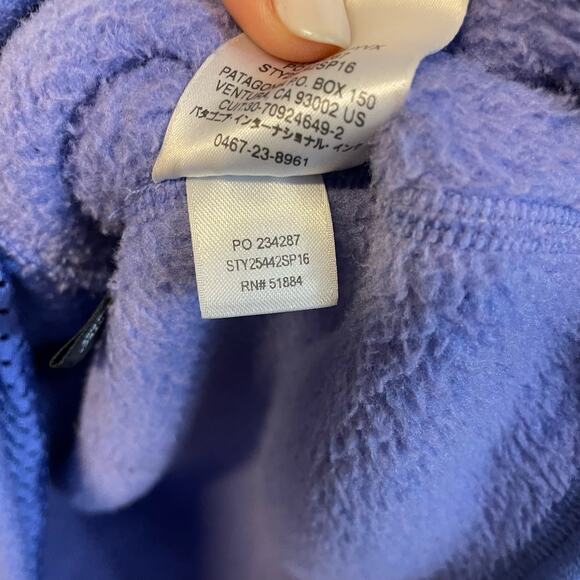 Patagonia Retool Snap Purple Pullover Kangaroo Pocket Sweater XS - Picture 4 of 6